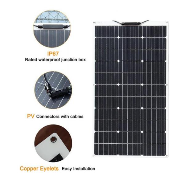 200W ETFE Solar Panel Flexible Solar PV PERC Monocrystalline FTET200