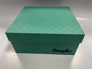 China Customized Logo Rigid Gift Box Green Cardboard Gift Boxes With Lids on sale