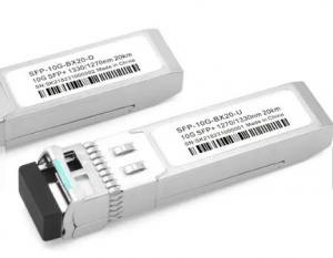 Buy cheap 10G SFP+ Fiber Optic Transceiver 20km 1310/1270nm LC Connector BIDI Module product