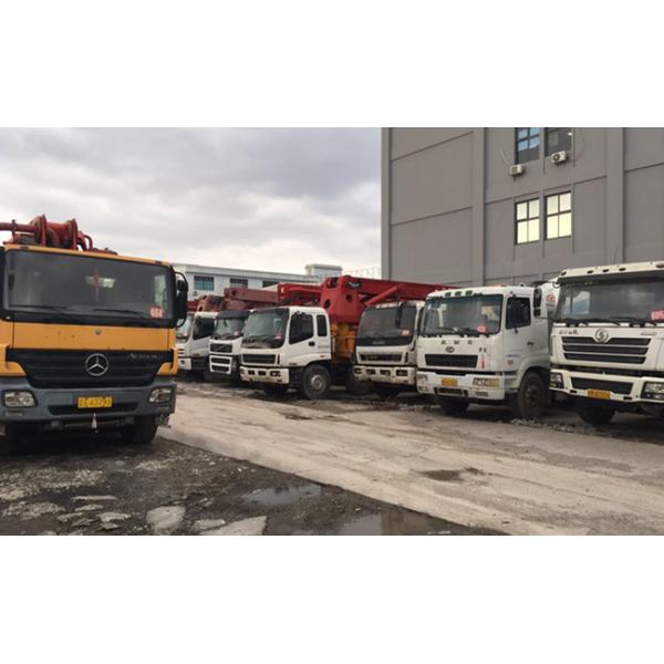 2012 Year Used Benz Concrete Pump 37m White And Red , 32000kg Weight