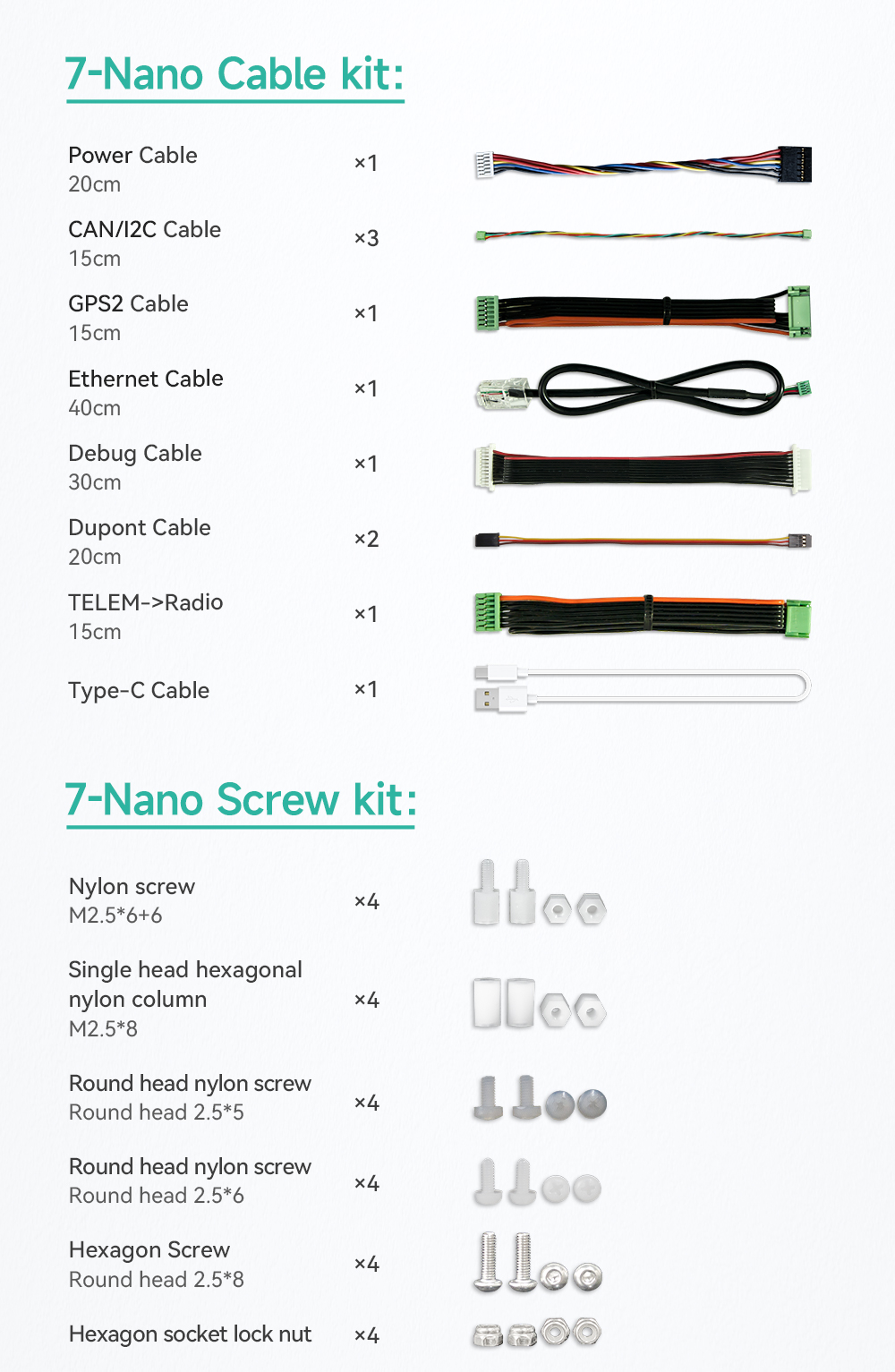 CUAV 7-Nano Controller H7 Processor Dual IMUs Redundant Design Laminated Compact Size For Drone Open Source PX4 Ardupilot