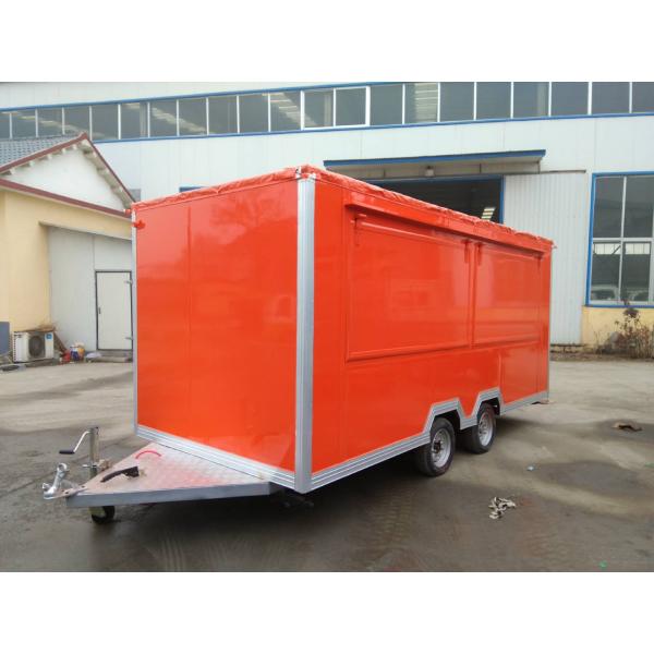 Movable square Food Truck Trailer For Making Ice Cream, Donuts, Pizza And Burgers
