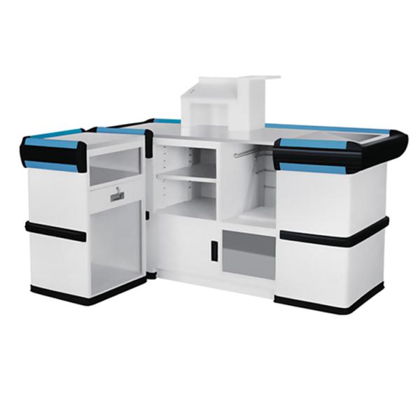 180CM SS Supermarket Checkout Counter 33in With Conveyor Belt