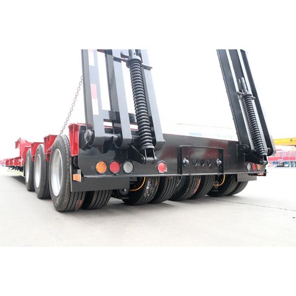 24V Low Bed Semi Trailer 100 Tons 6 Axles In Three Lines Gooseneck Drop Deck Truck