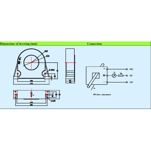DC AC Pulsed Closed Loop Hall Current Sensor , Hall Effect Current Transducer
