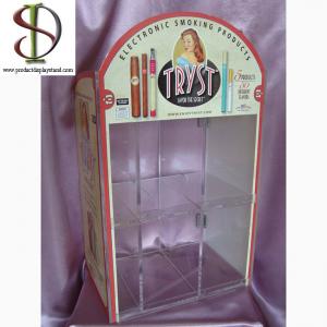 Buy cheap Clear Acrylic Shelves Counter Top Display Stand With Locked Door And Customer Logo product