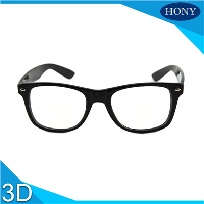 Plastic 3D Diffraction Glasses With Fireworks Lens Classica , Black