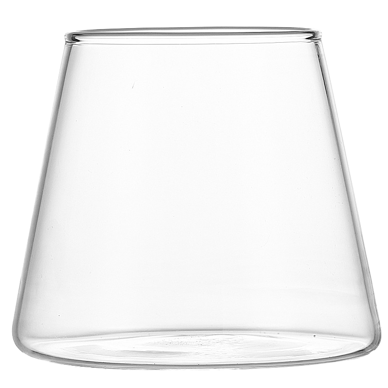 Home And Café Use Clear Glass Cups Stylish Design For Coffee Iced Drinks Custom Logo