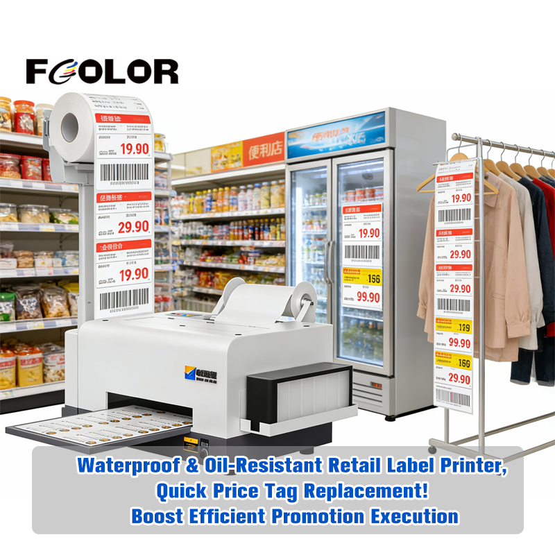 A4 Roll to Roll Label Printer Waterproof High Quality Label Printing Machine for Grocery Labels Cosmetics Skincare Labels