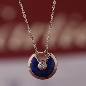Buy cheap Xs Model Yellow Gold Amulette De Necklace With Lapis Lazuli Diamond product