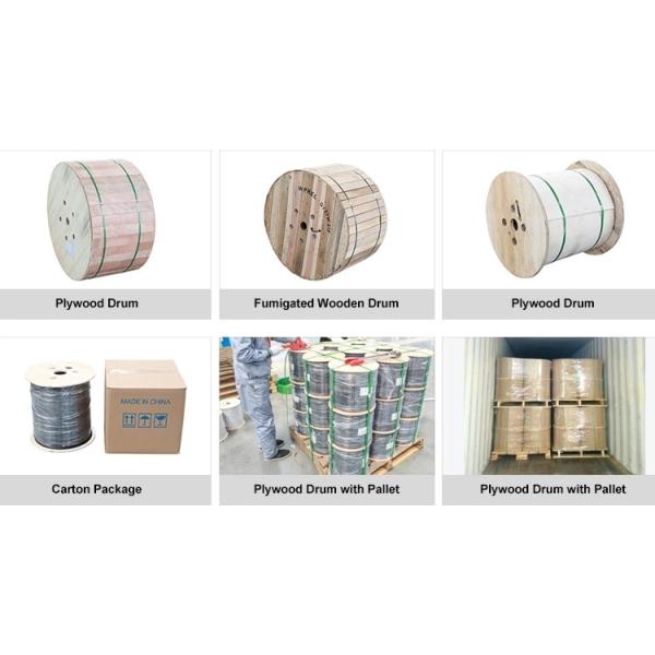 Black LSZH Sheath FTTH Optical Fibre In Computer Network With 2*0.45mm Steel Wire Strength Member