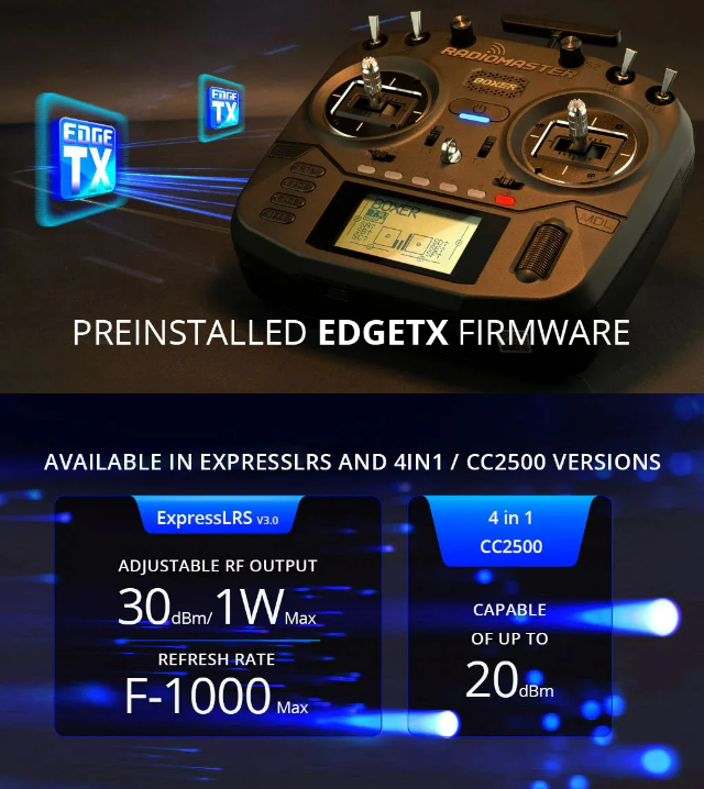 Radiomaster Radio Controller M2 FPV Drone Transmitter ELRS/4in1/CC2500 External Module JR/FrSKY/Crossfire Compatible