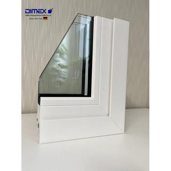 88mm Sliding Door Window White UPVC Profiles Profiles For DIMEX Edelweiss Series