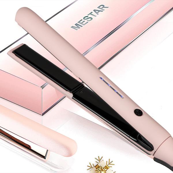 55W 2 In 1 Ceramic Tourmaline Ionic Flat Iron Hair Straightener Curler LED Display