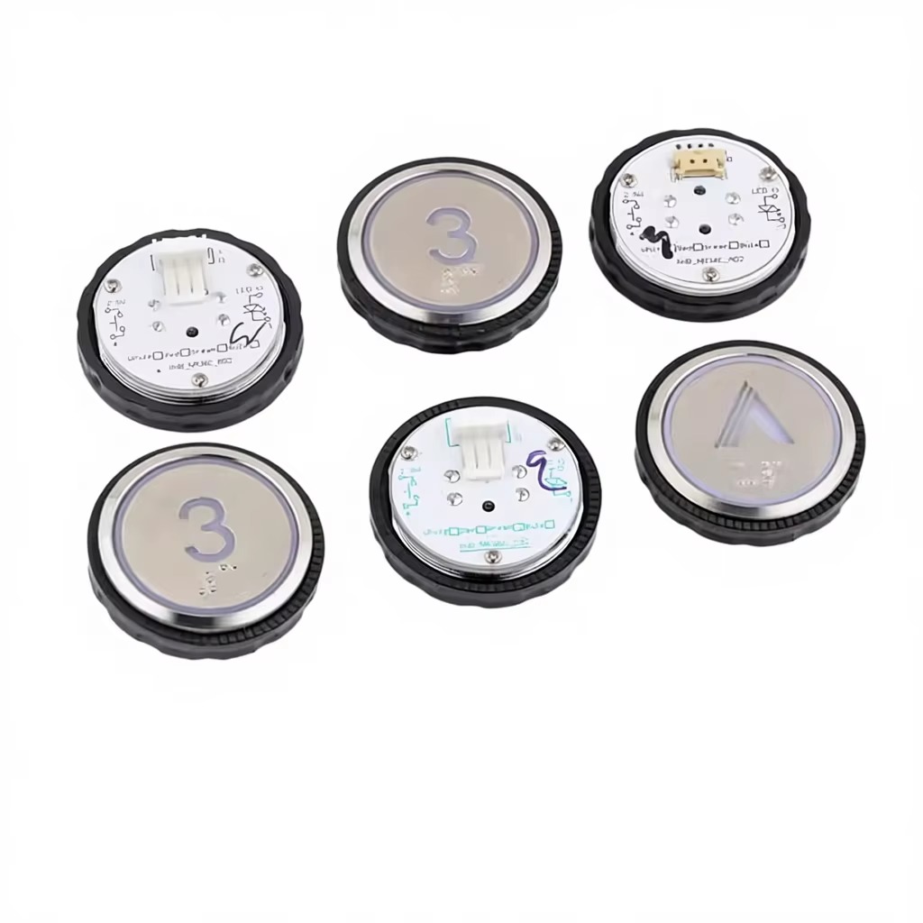 Good Quality Elevator Push Button Stainless Steel Plate With Braille Tact Switches Elevator Circle Button