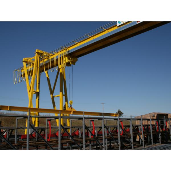 YT operation Q345B material handling situations applied FEM semi structure gantry crane