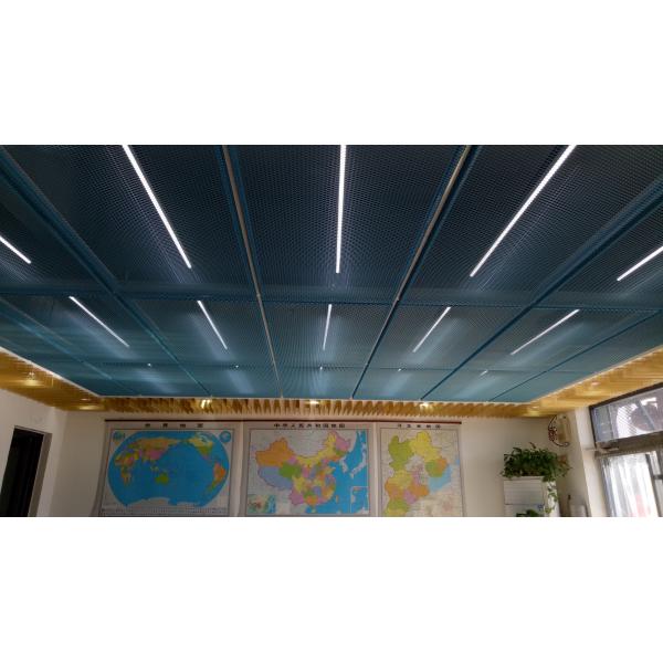 Wall Cladding Expanded Metal Mesh Pvdf Powder Coating Aluminum For Facade Ceiling Metallic