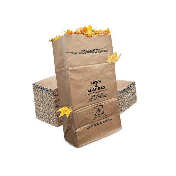 Eco Friendly 20 micron Paper Kitchen Trash Bag Waste Collection Kraft Paper Bag