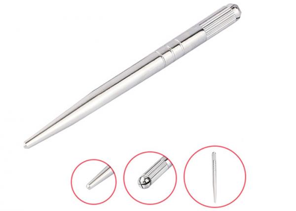 Quality Semi Permanent Makeup 3D Embroidery Eyebrow Tattoo Pen Light Silver Manual pen for sale