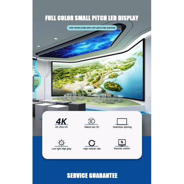 P1.25 P2.5 P2 Indoor LED Display Panel Video Wall Large Screen for Studio Command Control Room