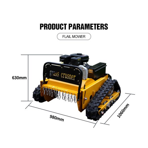 Professional-level DIY Cordless Grass Shredder Grass Box Single Cylinder Engine 1000m Remote Control for Petrol/Gasoline Garden