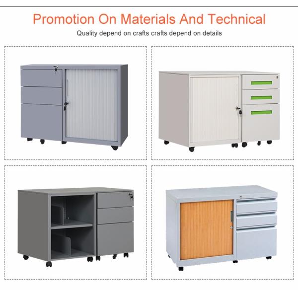 RAL Color Height 620mm Tambour Filing Cabinet