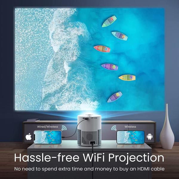 M1 Mini Full HD Android Projector Unique Cylindrical Projector with Free Carry Bag / Mini Tripod
