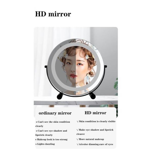 3000K - 6000K LED Makeup Mirror Round Touch Screen Light Up Mirror
