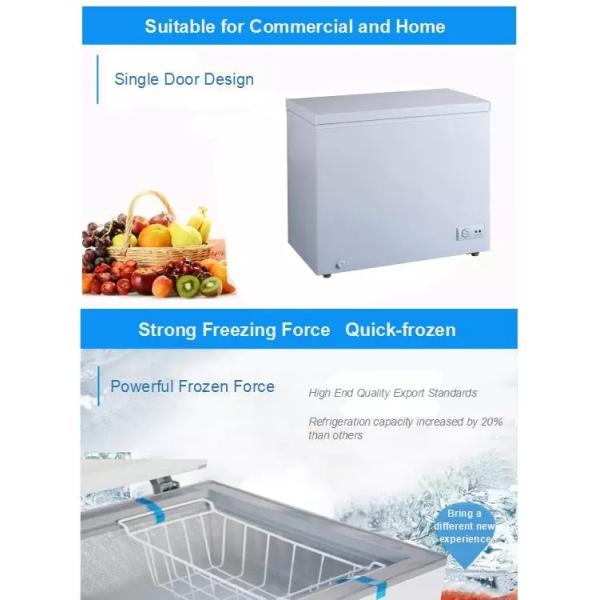 Manual Defrost Commercial Refrigerator, Deep Freezer 628L Capacity With Handle And Lock