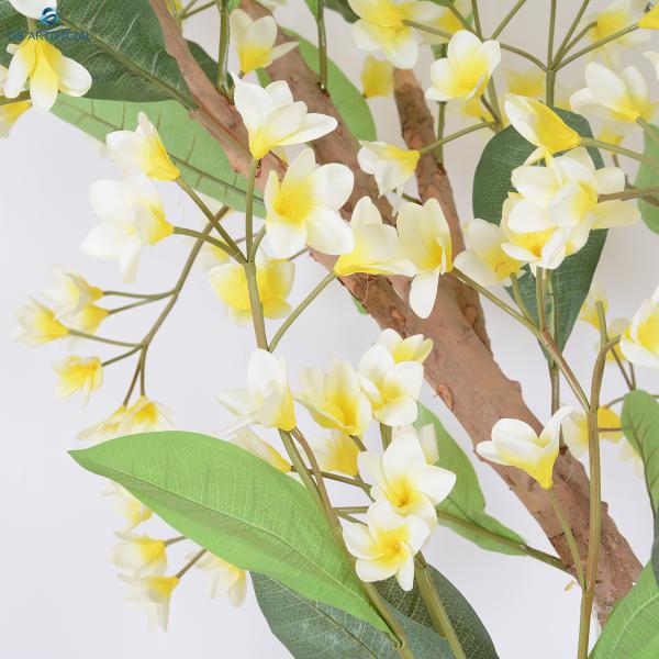 Handmade Artificial Plumeria Flower Tree For Indoor / Outdoor Decoration