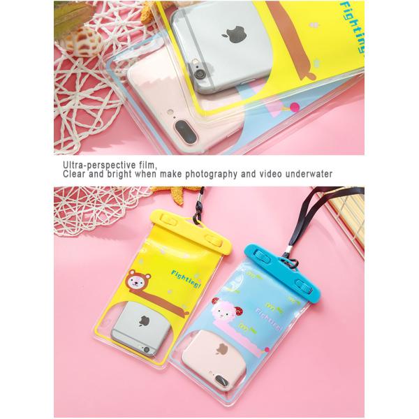 6 Inch Waterproof Cell Phone Pouch , Creative Water Resistant Cell Phone Pouch