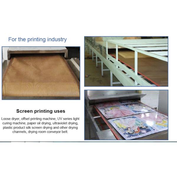 Nonstick Heat Resistant Shrink Tunnel Conveyor Belts Ptfe Mesh Fiberglass