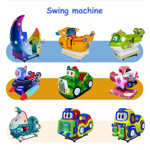 Cartoon Giraffe Coin Operated Kiddie Ride Rocking Chair Automatic Swing Machine