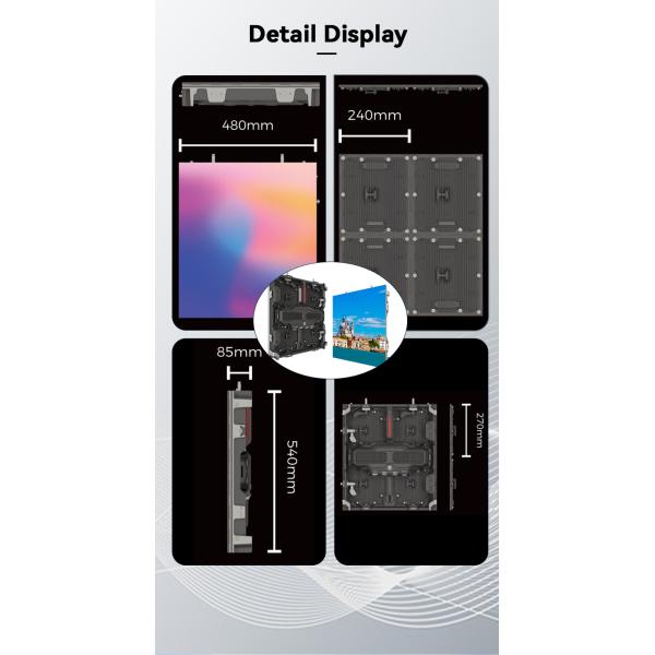 Rustproof 4K UHD Curved Led Screen P10 Display 3840x2160