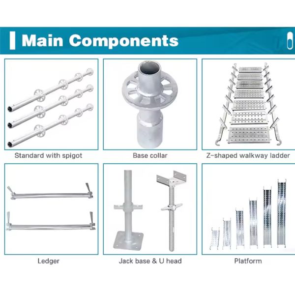 1610MM Customizable Scaffolding Diagonal Brace Q195 Material for Ring-lock Scaffolding Accessories