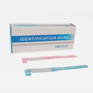 China Blue, Pink, White, Black Non - Toxic PVC Film ID Bracelets For Infant, Adult WL12018 on sale