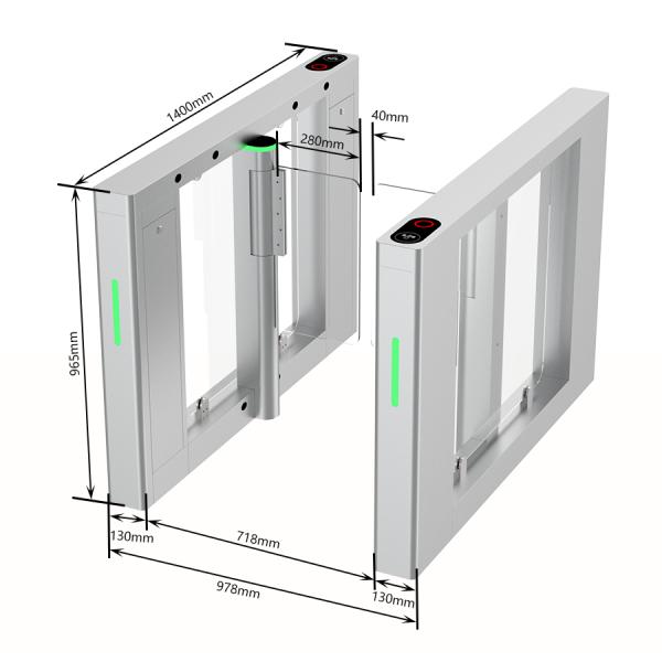 Access Control Speed gate Face Recognition Turnstile Swing Barrier IP55 50/60Hz