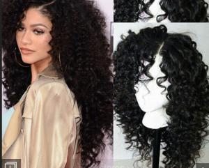 Buy cheap Brazilian Curly Full Lace Human Hair Wigs For Black Women With Baby Hair product