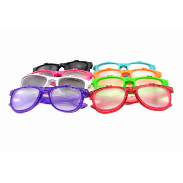 Plastic Frame 3D Firewowks Flip Up Glasses Double Diffraction Effect