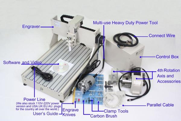 CNC Router Milling Equipment Engraver Engraving Drilling With 4 Axis