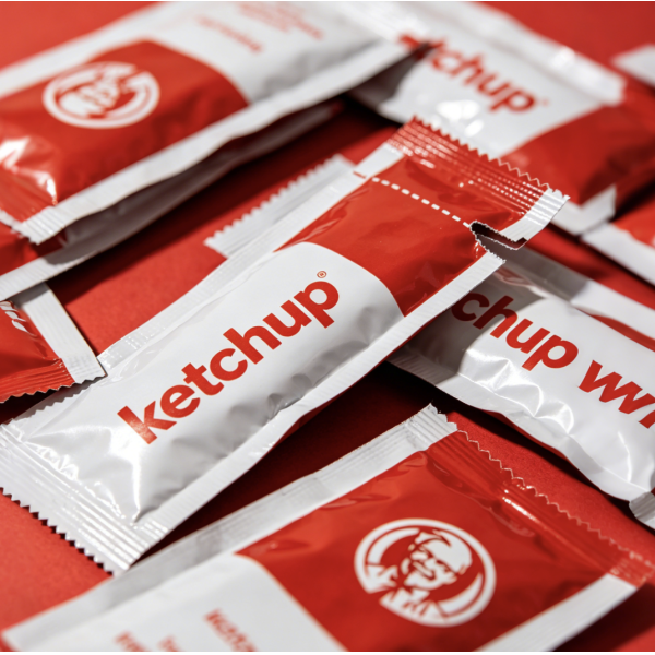 Custom Printed Ketchup Portion Pack | Easy-Tear Condiment Sachet with Notch for Food Service, Hotels & QSR – Professional Flexible Packaging Solution