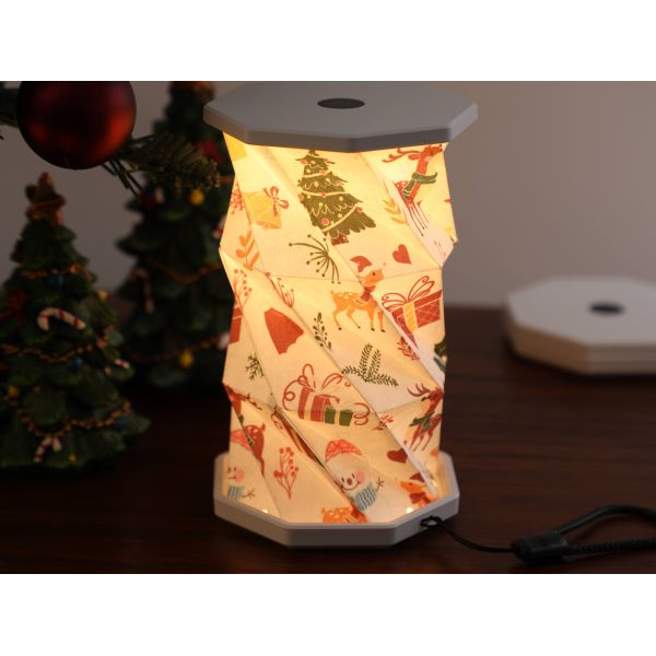 Portable Paper Spinning Lamp Night Light Christmas Clip On Folding Lantern