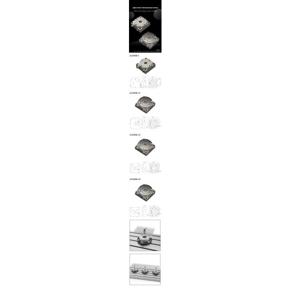 5KN Pneumatic Zero Point Base Plate For High Precision CNC Fixture Positioning