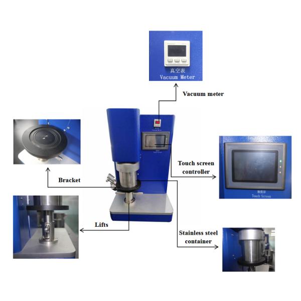 500ml Compact Dual Shaft Planetary Vacuum Mixer For Battery Electrode Preparation