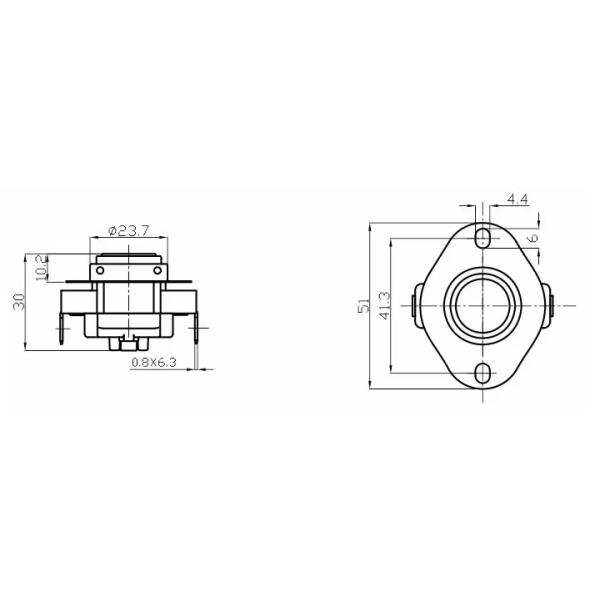 Thermostat Emergency Shutoff KSD302R Protective 25A 45A Thermal Protection For Boilers