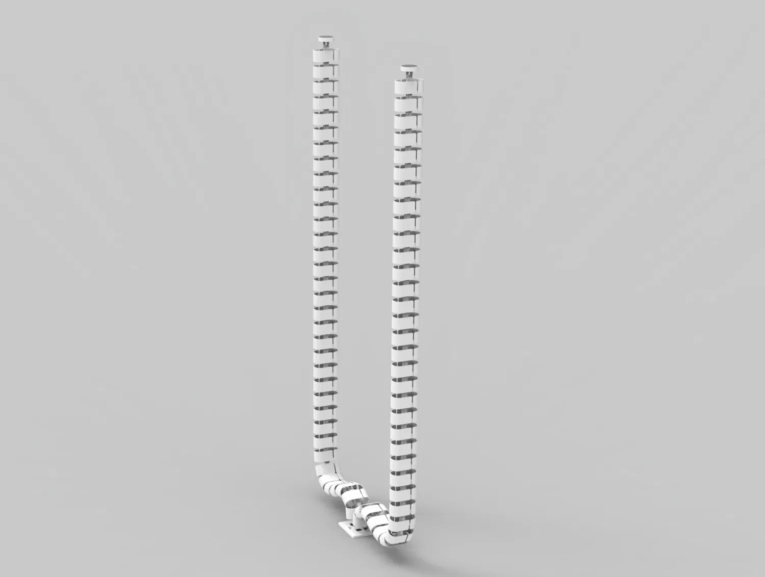 1320mm Modular Vertebrae Cable Management Spine black Quad Entry