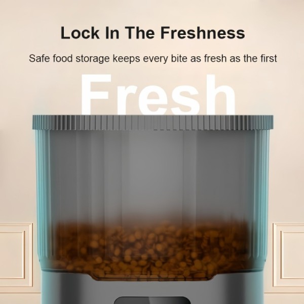 Automatic 4L Smart Cat Feeder WiFi With Tuya APP Control 10 Seconds Voice Recorder