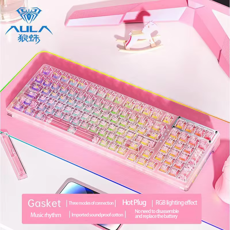 RGB Backlight Magnetic Axis Keyboard with N-Key Rollover and Adjustable Feet for Windows and Mac