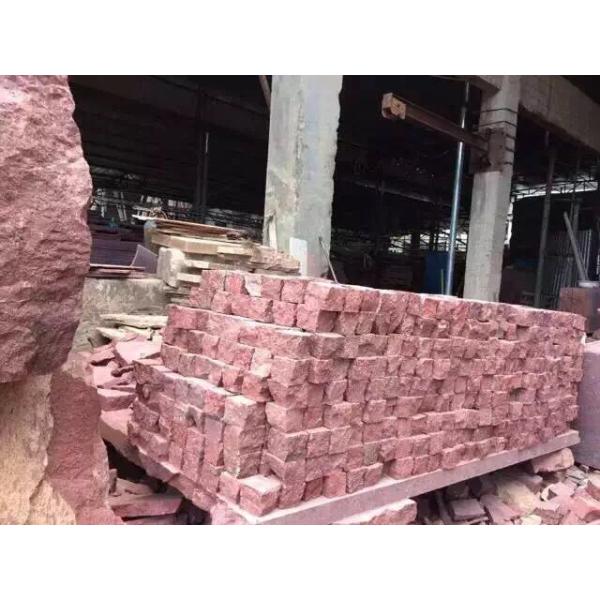 Red Porphyry Granite Basalt Paver Tiles , Basalt Paving Slabs Stones