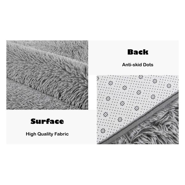 Blue Fluffy Tie-dyed Bedroom Living Room Area Rug Luxury Hotel Center Carpet Customized Size